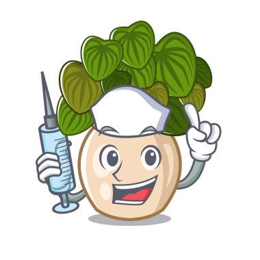 Hemşire peperomia karakter içinde izole