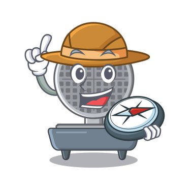 Karikatür mutfak dolabında Explorer waffle demir