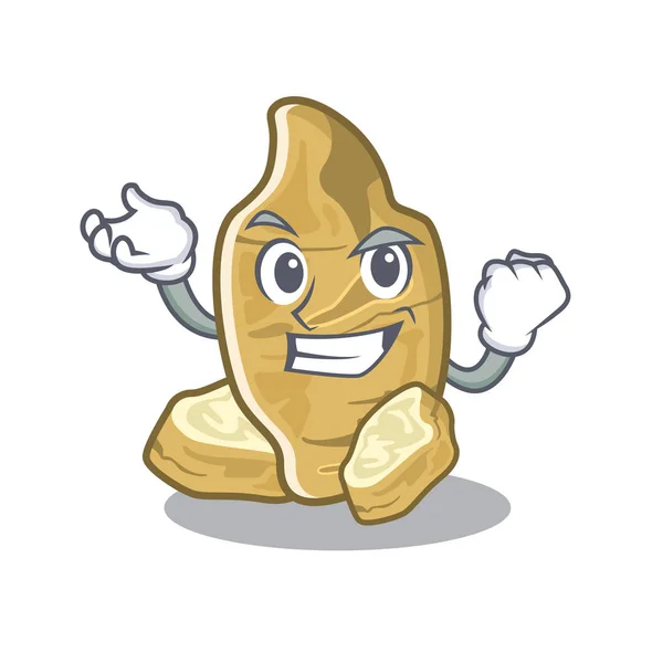 Successful jerusalem artichoke in the mascot shape - Stok Vektor