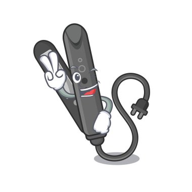 Masa makyaj karikatür iki parmak doğrultucu