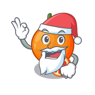 Santa turuncu kan karakteri izole