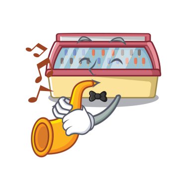 Karakter şeklinde trompet dondurma dondurucu ile