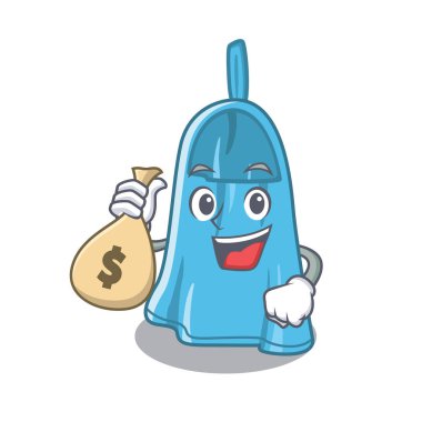 Para çantası el havlusu karikatür ile izole ile