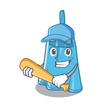 Çizgi film ile izole beyzbol el havlusu oynamak