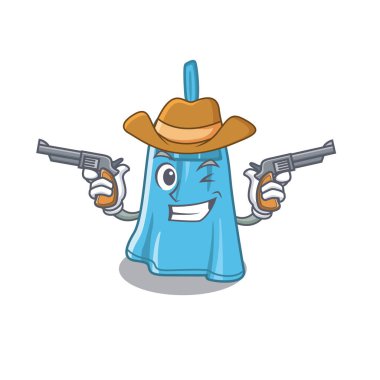 Kovboy el havlusu karikatür ile izole