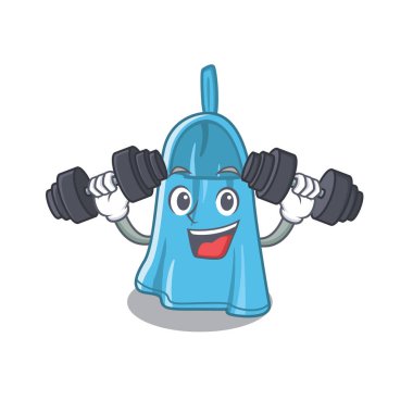 Fitness el havlusu karikatür ile izole