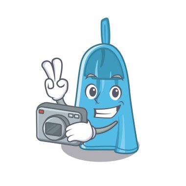 Fotoğrafçı el havlusu maskot duvara asılı