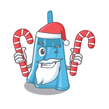 Karikatür dolaba saklanan şeker el havlusu ile Santa