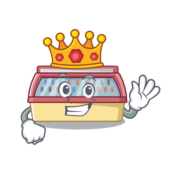King Eis Gefrierschrank in Cartoon-Shop — Stockvektor