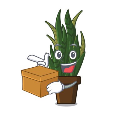 Çizgi film kaplarına dikilen kutu bitki yılanları ile