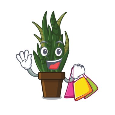 Karikatür kaplar dikilen alışveriş bitki