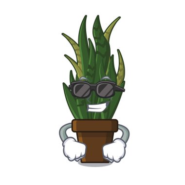 Süper serin bitki yılan karikatür tencere dikilmiş