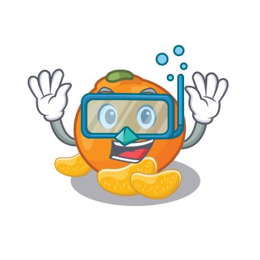 Dalış mandalina karikatür buzdolabında saklanır