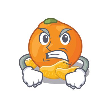 Maskot şeklinde kızgın mandalina