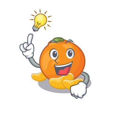 Çizgi filmde izole edilmiş bir fikir mandalina var