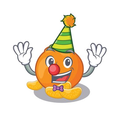 Palyaço mandalina karikatür ile izole