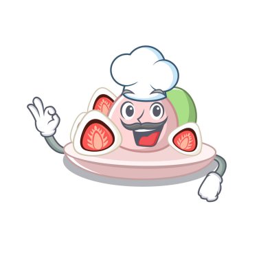 Karikatür şekli ile Şef ichigo daifuku