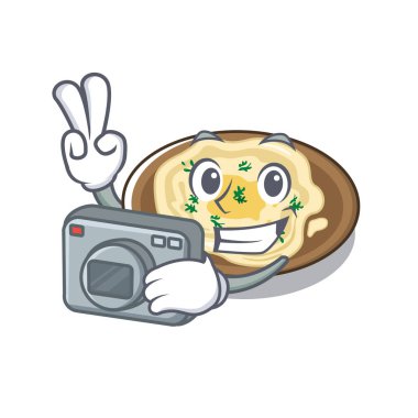 Bir karikatür plaka üzerinde Fotoğrafçı humus