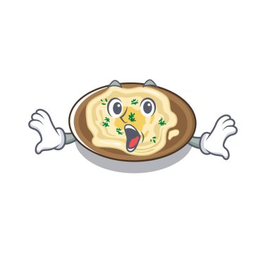 Bir karikatür plaka üzerinde sürpriz humus