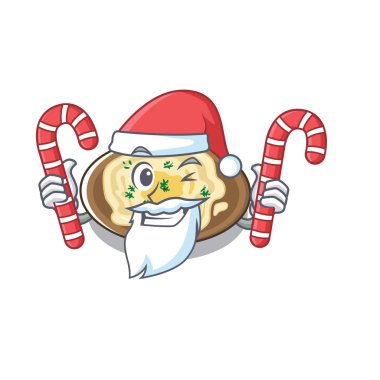 Karakter izole şeker humus ile Santa