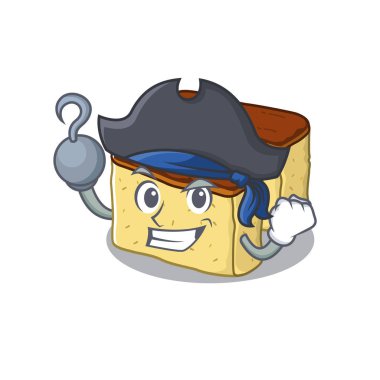 Korsan castella kek karikatür izole