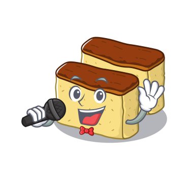 Maskot şeklinde singing castella kek