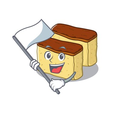 Bir karakter kavanozunda bayrak castella kek ile