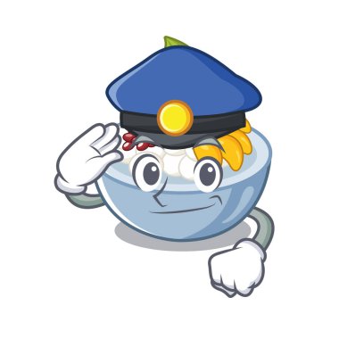 Polis anmitsu karikatür kase servis edilir