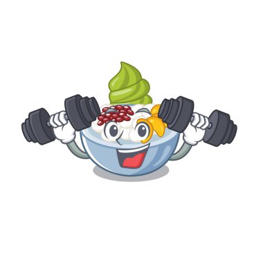 Fitness anmitsu karikatür kase servis edilir