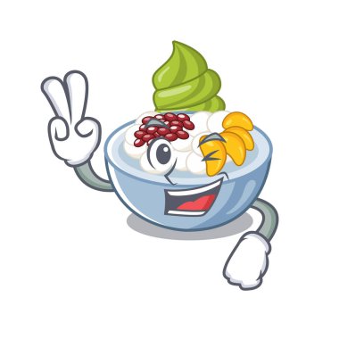 Karakter şeklinde iki parmak anmitsu