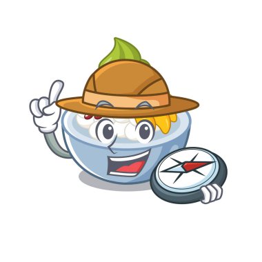 Kaşif anmitsu maskot ile izole