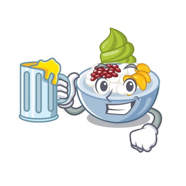 Maskot ile izole suyu anmitsu ile