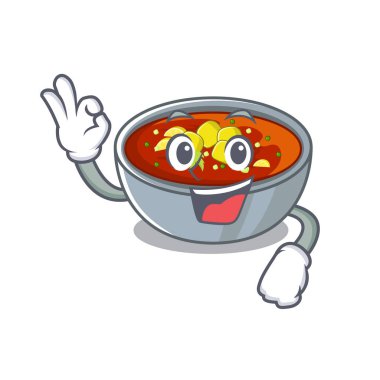 Tamam gazpacho karikatür plaka servis edilir