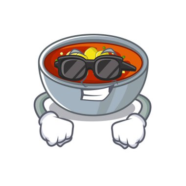 Süper serin gazpacho karikatür plaka servis edilir