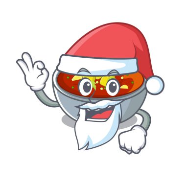 Santa gazpacho maskot ile izole