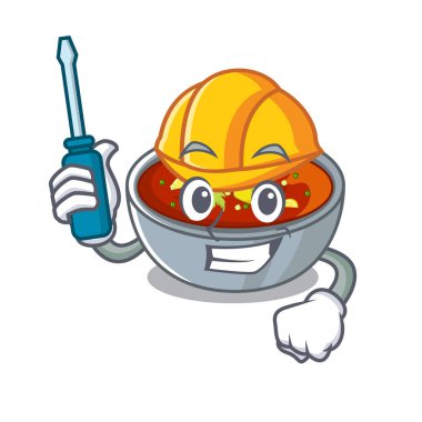 Otomotiv gazpacho maskotu ile izole