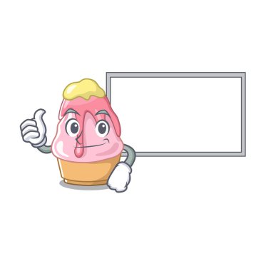 Tahta kakigori ile Thumbs karakter gözlük içine servis edilir