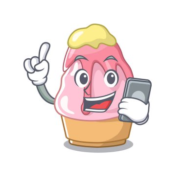 Telefon kakigori ile karakter gözlük içine servis edilir