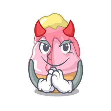 Karikatür şeklinde şeytan kakigori