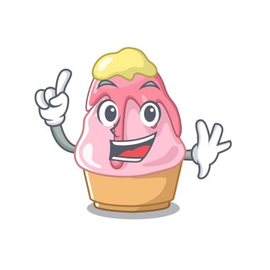 Parmak kakigori karikatür ile izole