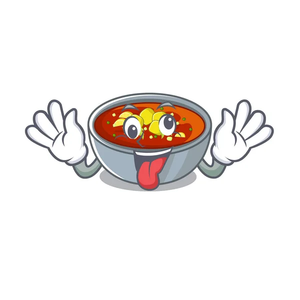 Gazpacho louco isolado com na mascote — Vetor de Stock