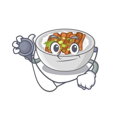 Doktor donburi maskot ile izole