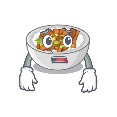 Korkmuş donburi bir tavada pişirilir
