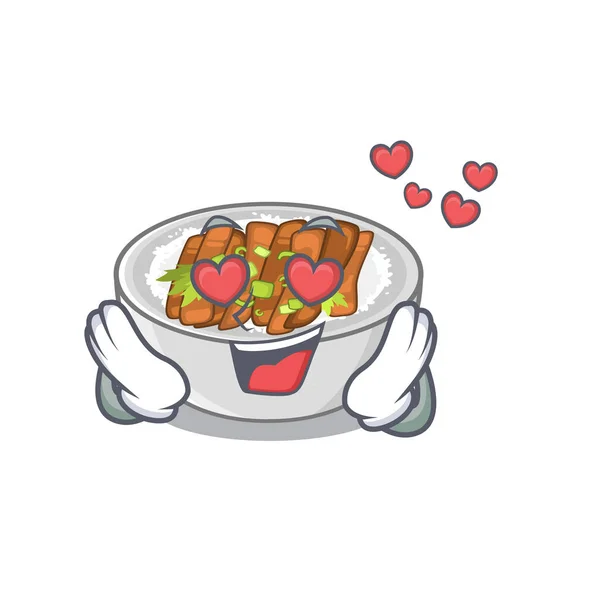 Στην αγάπη το ντονμπούρι είναι μαγειρεμένο σε τηγάνι — Διανυσματικό Αρχείο