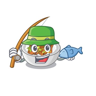 Balıkçılık donburi bir tavada pişirilir