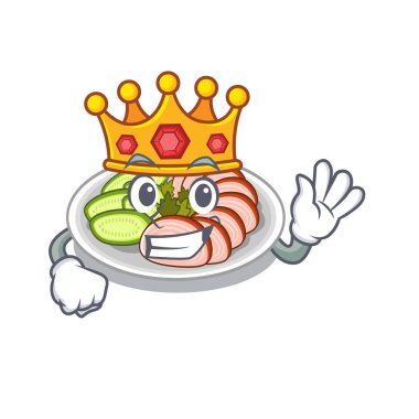 Kral pekin ördeği çizgi film tabağına servis