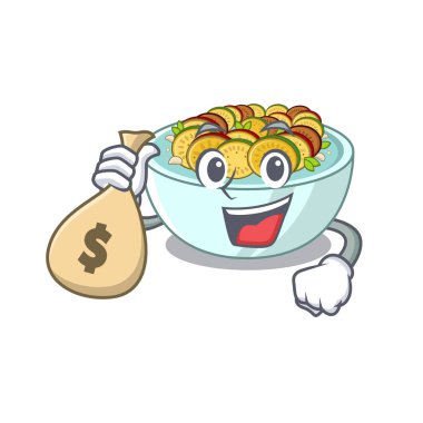 Para çantası ratatouille ile maskot tavada pişirilir