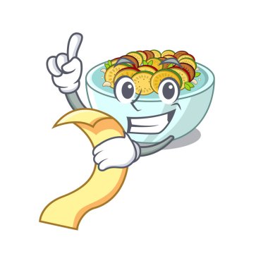 Karikatür ile izole menü ratatouille ile