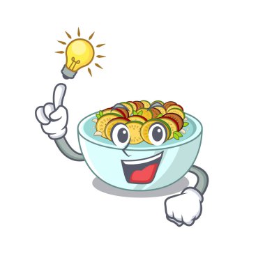 Bir çizgi film ahşap masada bir fikir ratatouille var