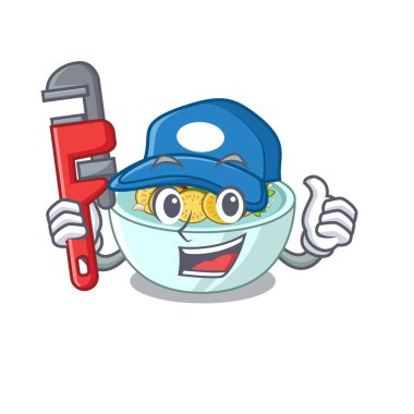 Bir karikatür ahşap masada Tesisatçı ratatouille